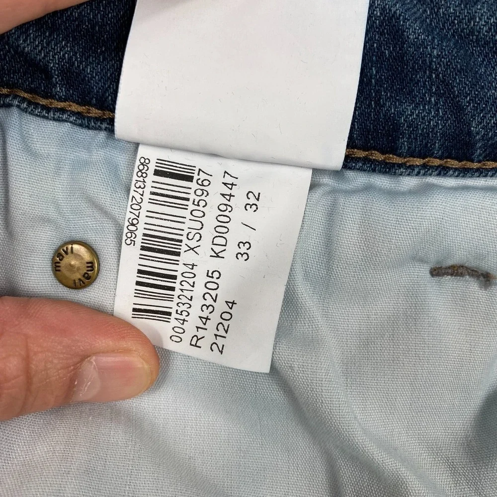 Mavi Jeans Zach Mens 33x32‎ (33x29) Blue Straight Leg Stretch Lightweight Denim
